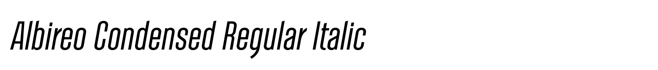 Albireo Condensed Regular Italic image